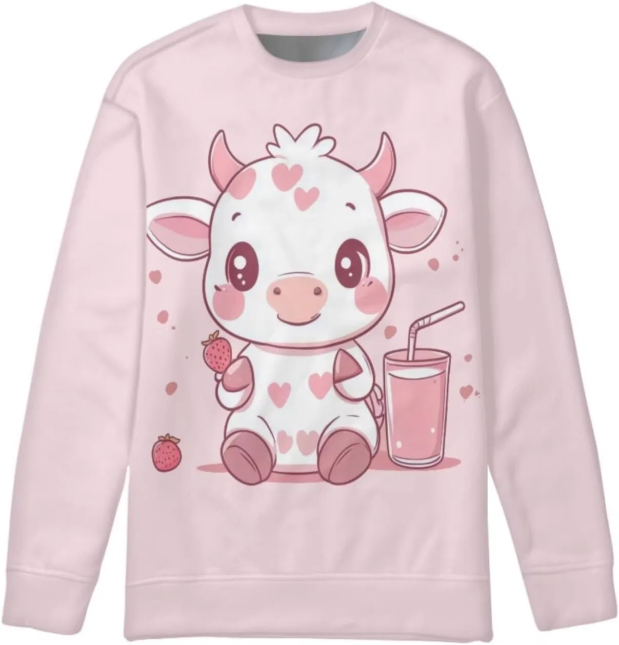 Детская толстовка ZPINXIGN, Strawberry Cow Milk Tea — фото 3
