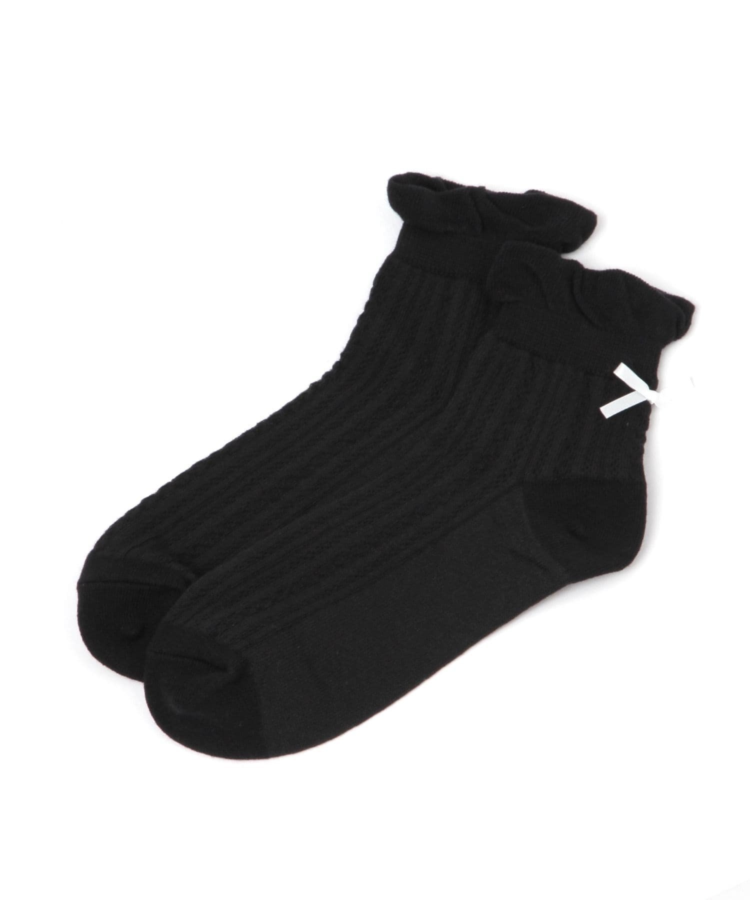 Дезодорирующие носки для девочек/дети/612454 GLOBAL WORK, Black * Shirring 04