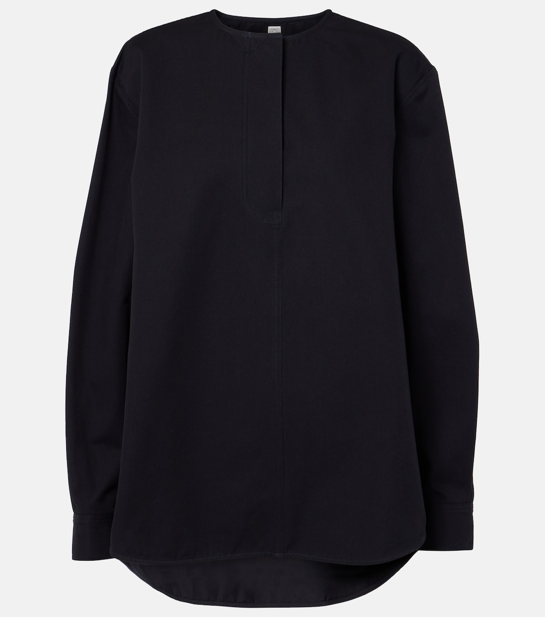 

Рубашка из хлопкового твила Toteme, Midnight