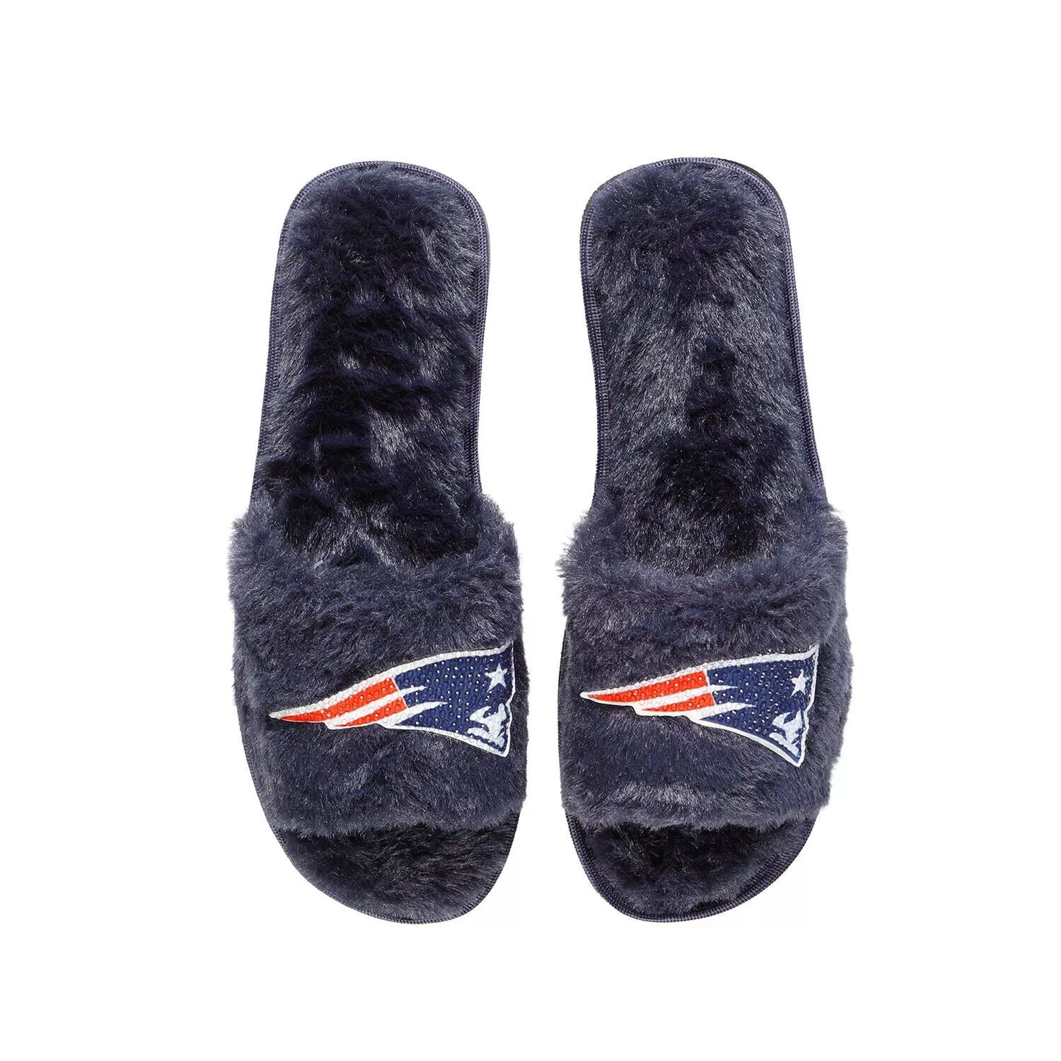 

Женские тапочки FOCO Navy New England Patriots со стразами