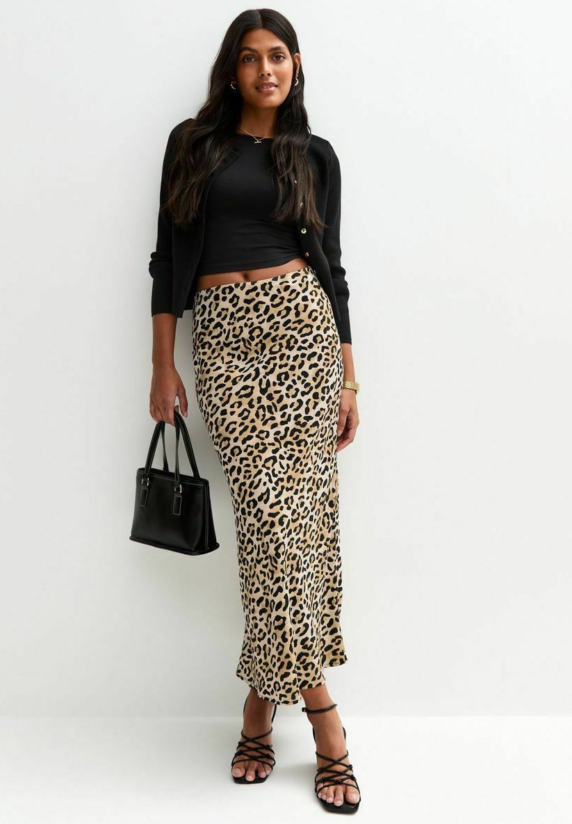 

Юбка А-силуэта LEOPARD PRINT MIDI New Look, коричневый