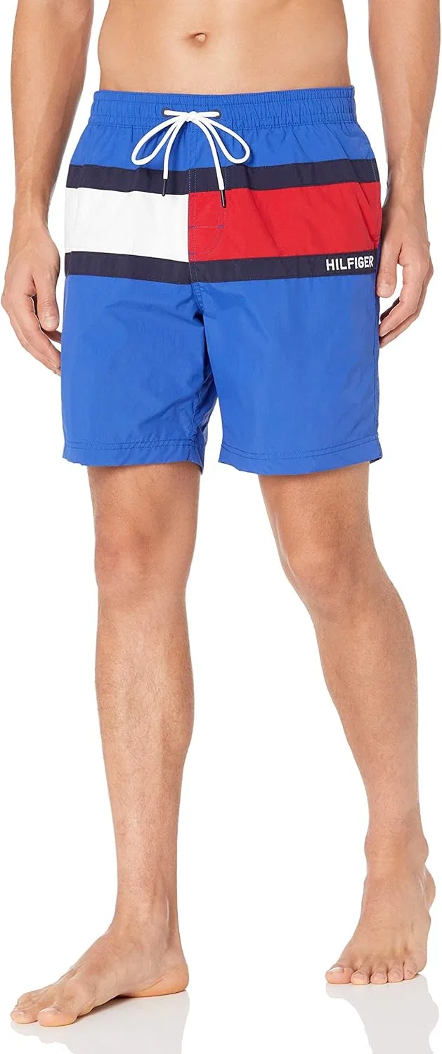 Tommy Hilfiger Мужские плавки 7” Flag с быстрой сушкой, Cobalt