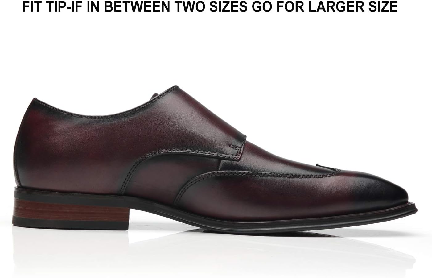 Мужские слипоны La Milano с двойной пряжкой Monk Strap, с закрытым носком, из кожи, оксфорды, формальные, деловые, повседневные, удобные туфли для мужчин, бордовый — фото 3