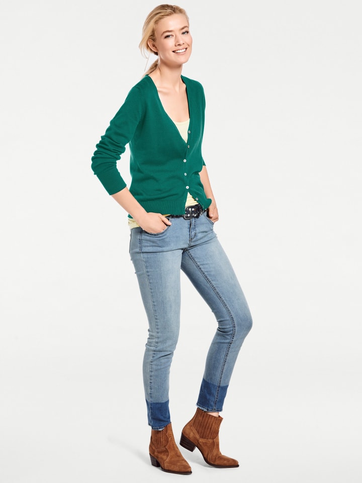 

Кардиган тонкой вязки изумрудного цвета Heine