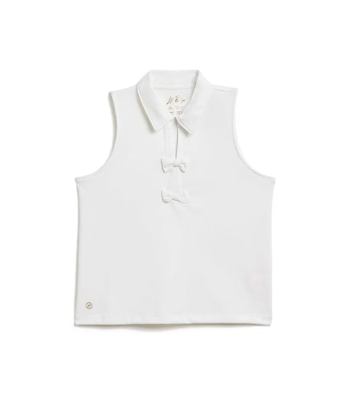 Поло без рукавов Mini Frida Lilly Pulitzer Kids, Resort White