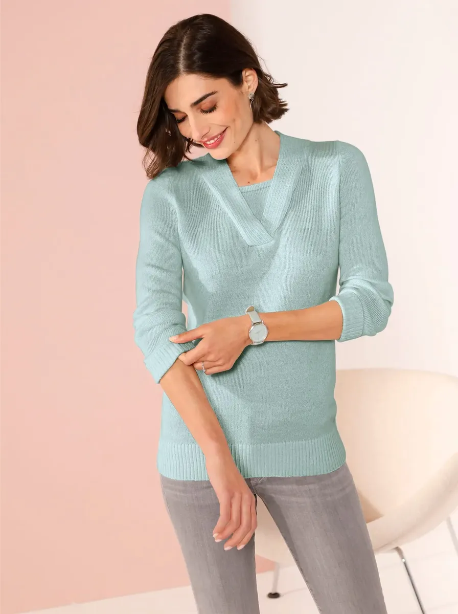 

Свитер 2-в-1 Classic Basics "Свитер", цвет Kalkmint-Meliert