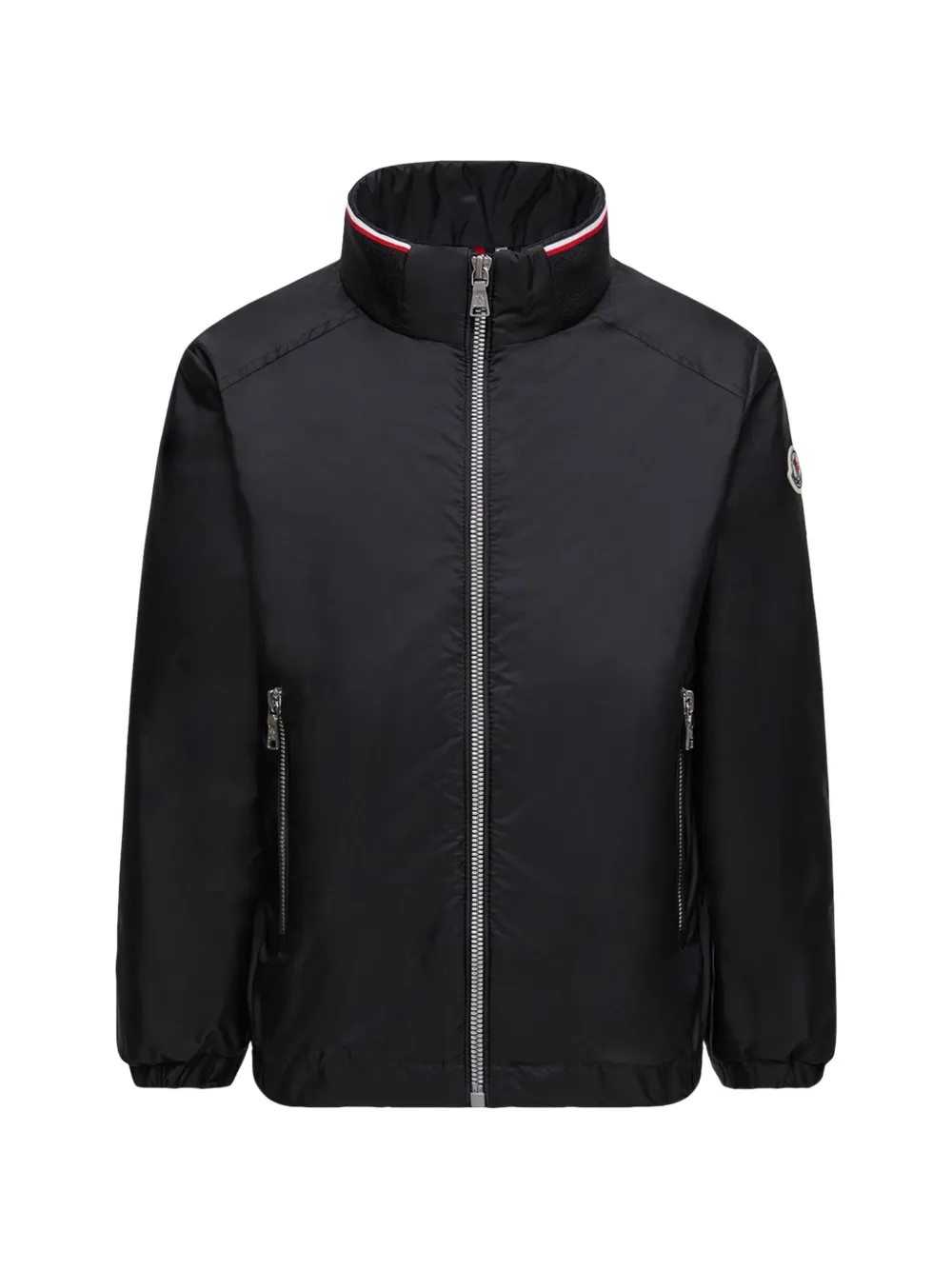 

Куртка на молнии с нашивкой-логотипом Moncler Enfant, черный