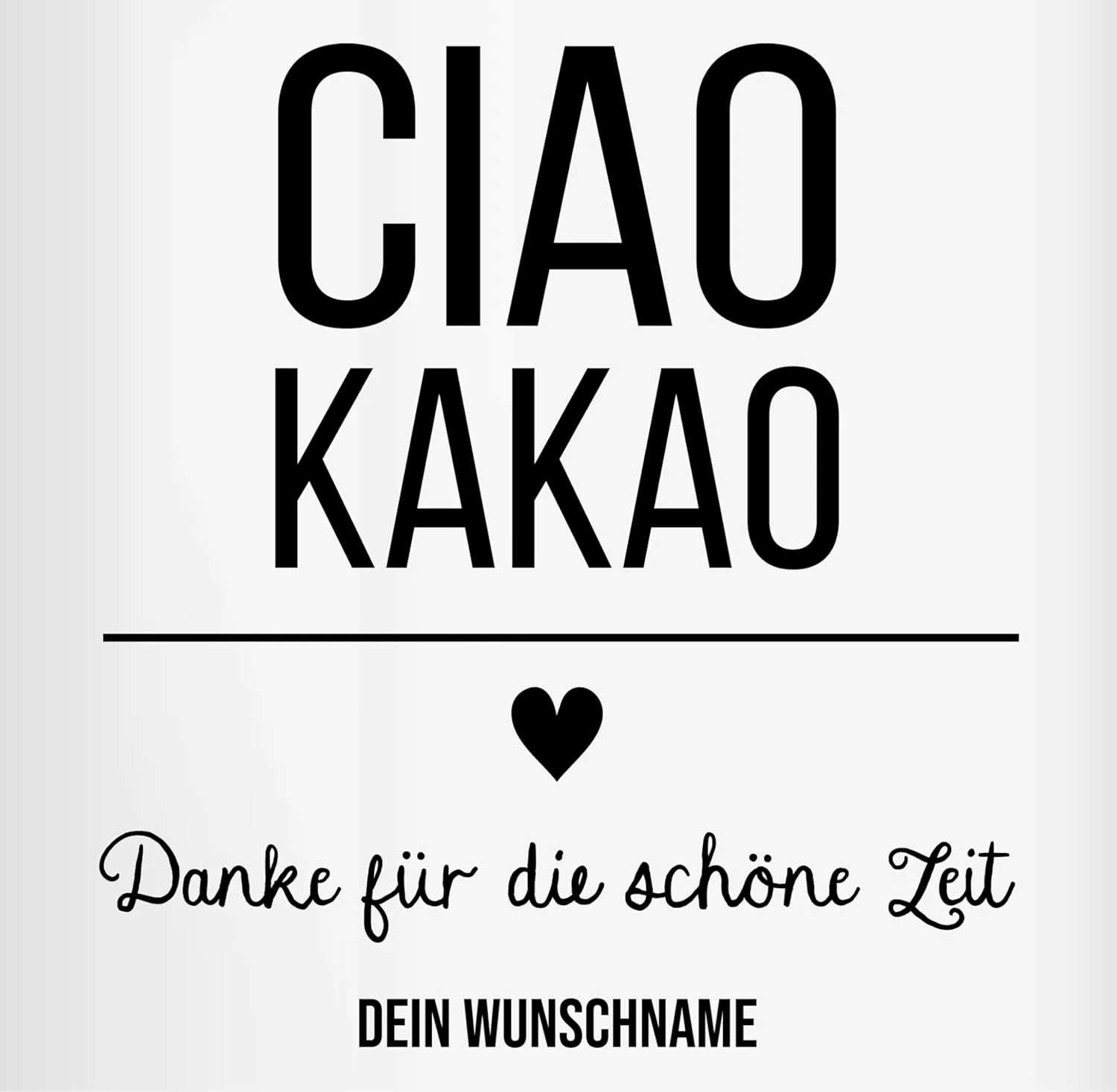 Кружка 325 мл Educator Ciao Kakao Danke für die schöne Zeit Bordeaux Red Geschenk mit Namen personalisiert by Shirtracer — фото 2