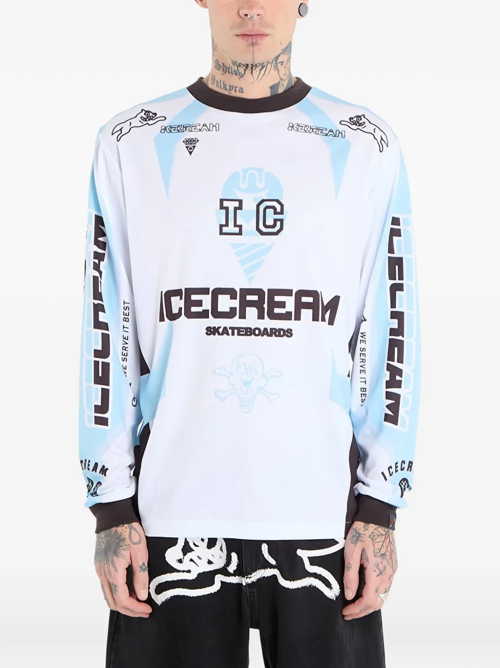 

Лонгслив с логотипом и принтом "Мотоцикл" Billionaire Boys Club - Ice Cream, белый