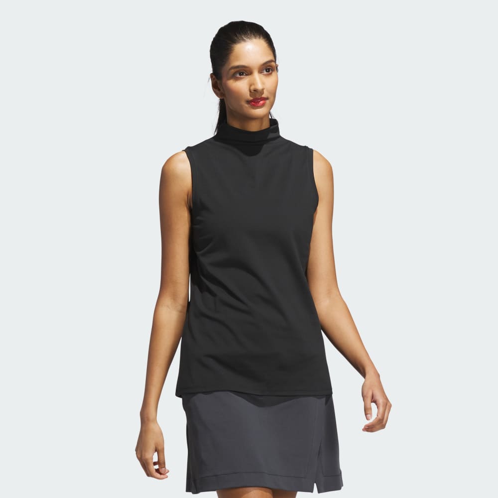 Спортивный топ Adidas Ultimate365 Sleeveless Mock Neck Top, черный — фото 3