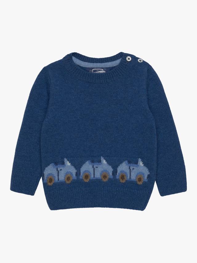 

Джемпер Baby Benji Car из кашемировой смеси Trotters, Denim Blue Marl