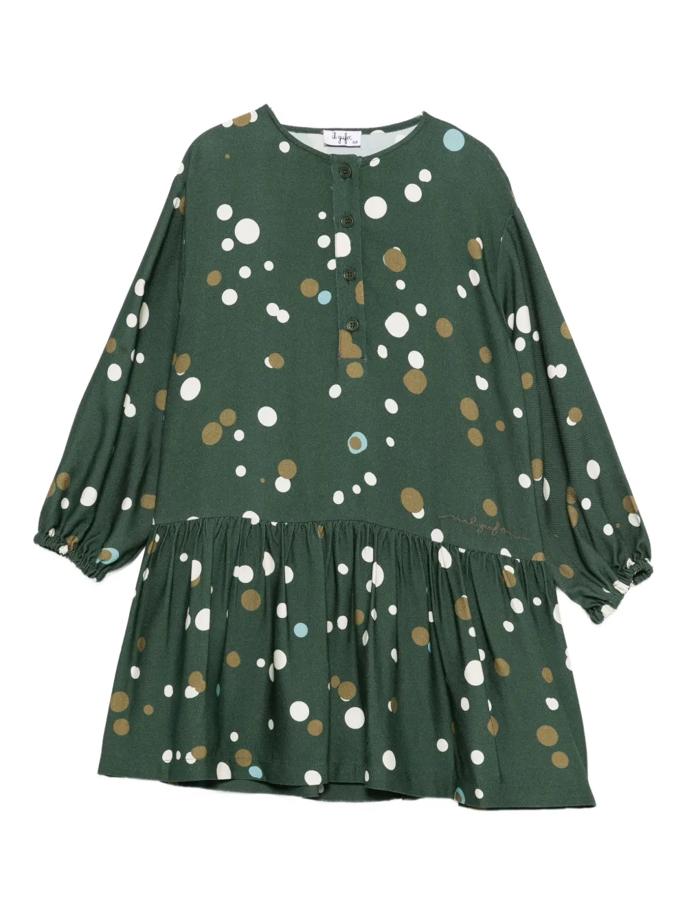 

Платье в горошек Il Gufo, зеленый
