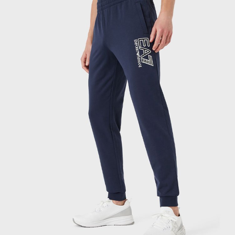 Футболка SS22 Вязаные спортивные брюки Мужские Темно-синий EMPORIO ARMANI — фото 4