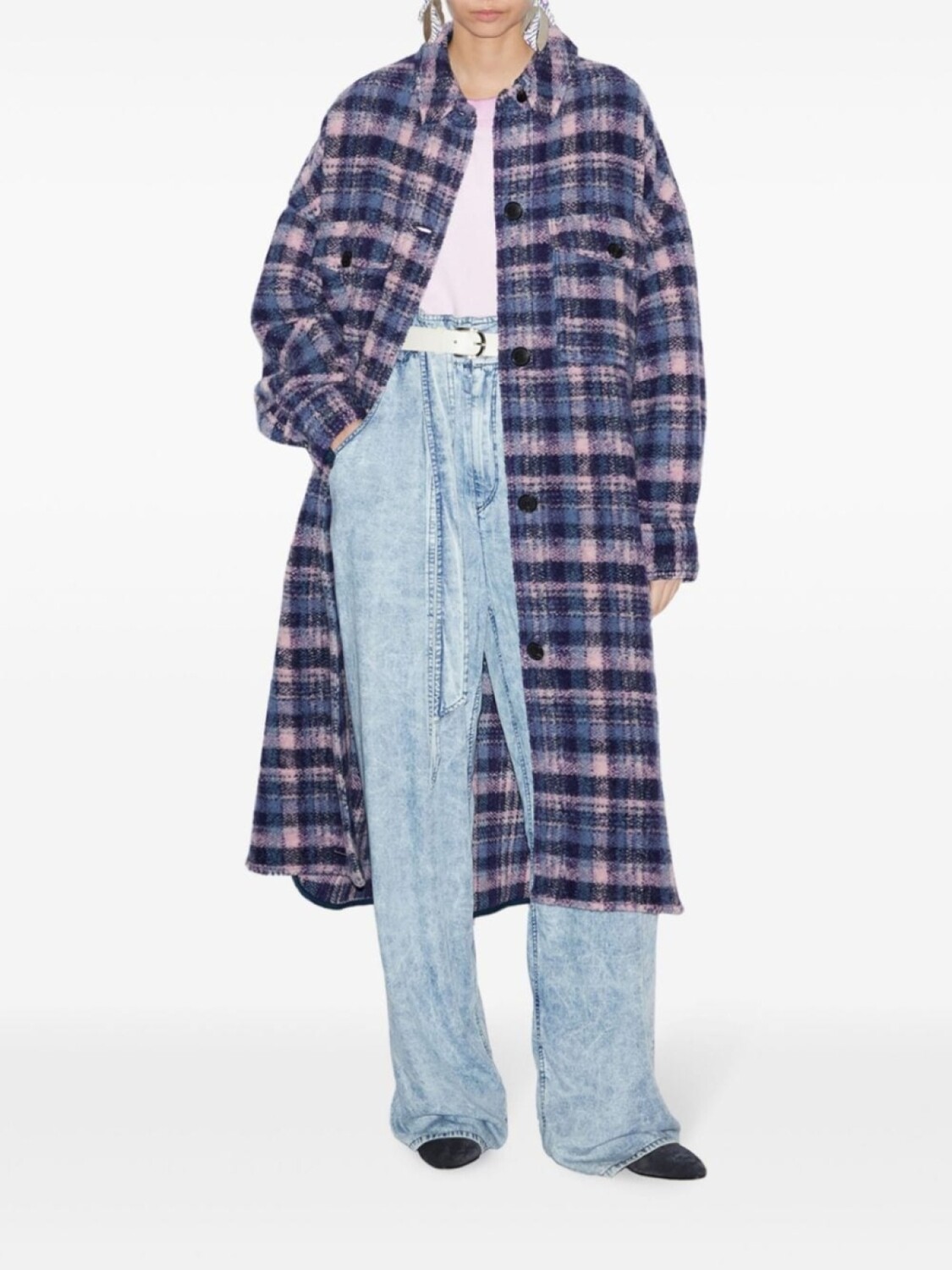 

MARANT ÉTOILE клетчатое пальто Fontizi, фиолетовый