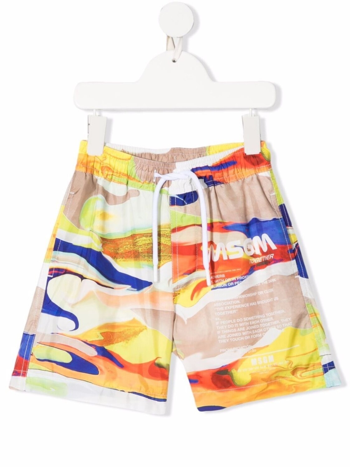 

Плавки-шорты с абстрактным принтом MSGM Kids, бежевый