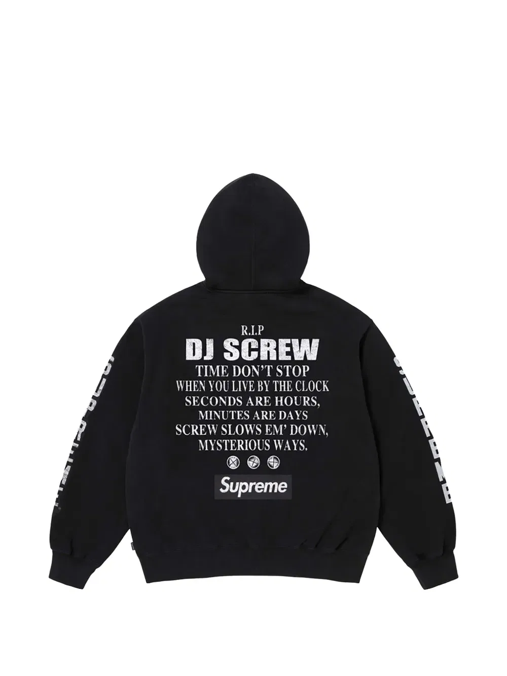 Худи на молнии Dj Screw Supreme, черный — фото 2