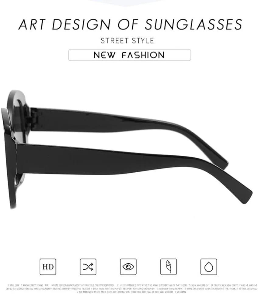 

Модные женские солнцезащитные очки в винтажном ретро-стиле овальной формы, солнцезащитные очки для мужчин и женщин с защитой от УФ-излучения, черные MTZJH, One Color