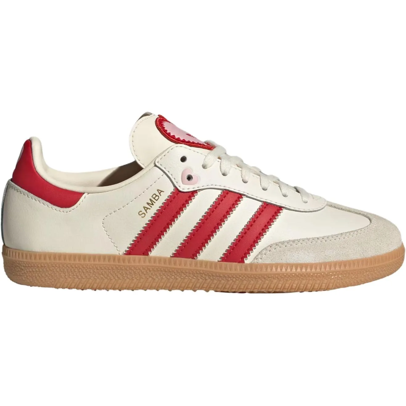Adidas Originals SAMBA OG Breathable Low top детские скейтборд кроссовки White Red Unisex — фото 3