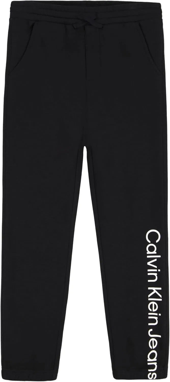 Детские спортивные брюки-джоггеры Calvin Klein Legacy из флиса с завязками, Ckj Black