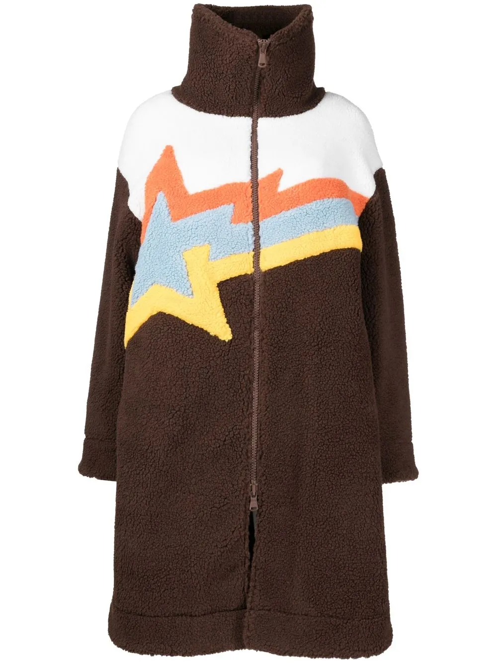 

Пальто с вышитым логотипом BAPY BY *A BATHING APE, коричневый