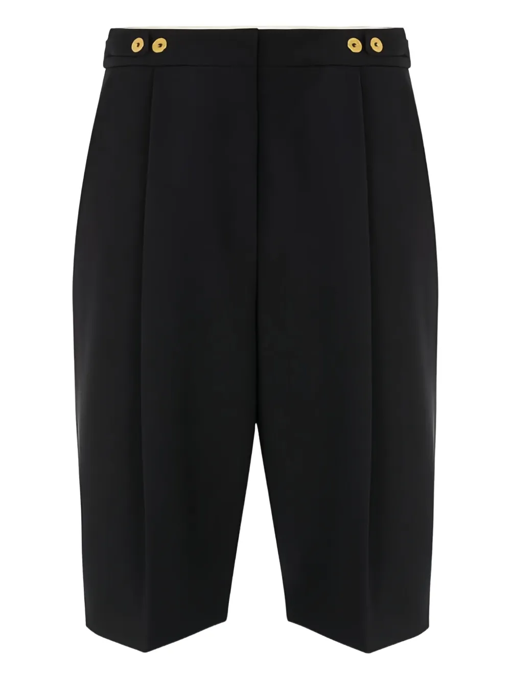 

Шорты с центральной стрелкой и эмблемой-табличкой Elisabetta Franchi, черный