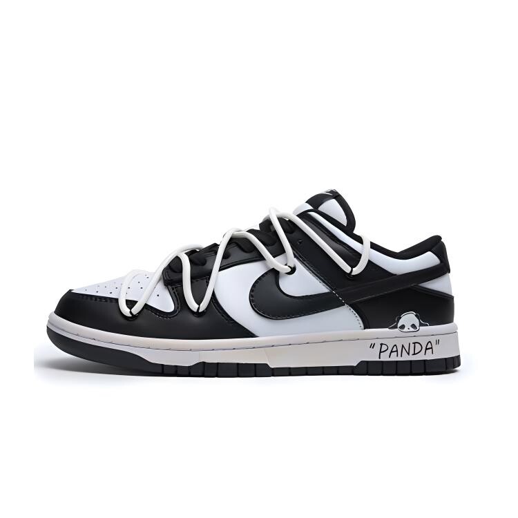 

Кроссовки для скейтбординга Dunk женские с низким верхом, черный/белый Nike