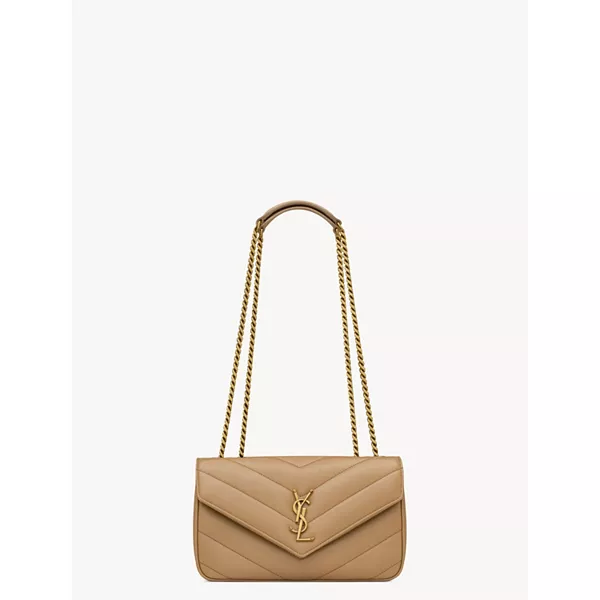 

Маленькая сумка-трансформер Loulou через плечо Saint Laurent, бежевый