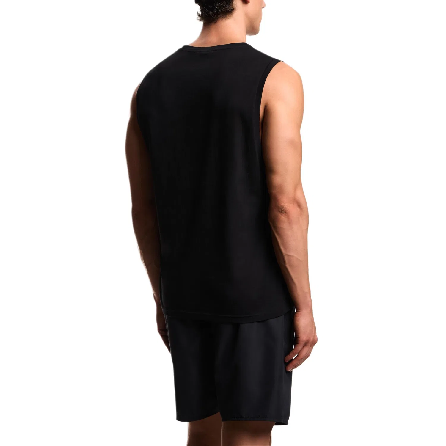 Топ-майка пляжная из джерси с жирным логотипом EMPORIO ARMANI, Black — фото 4