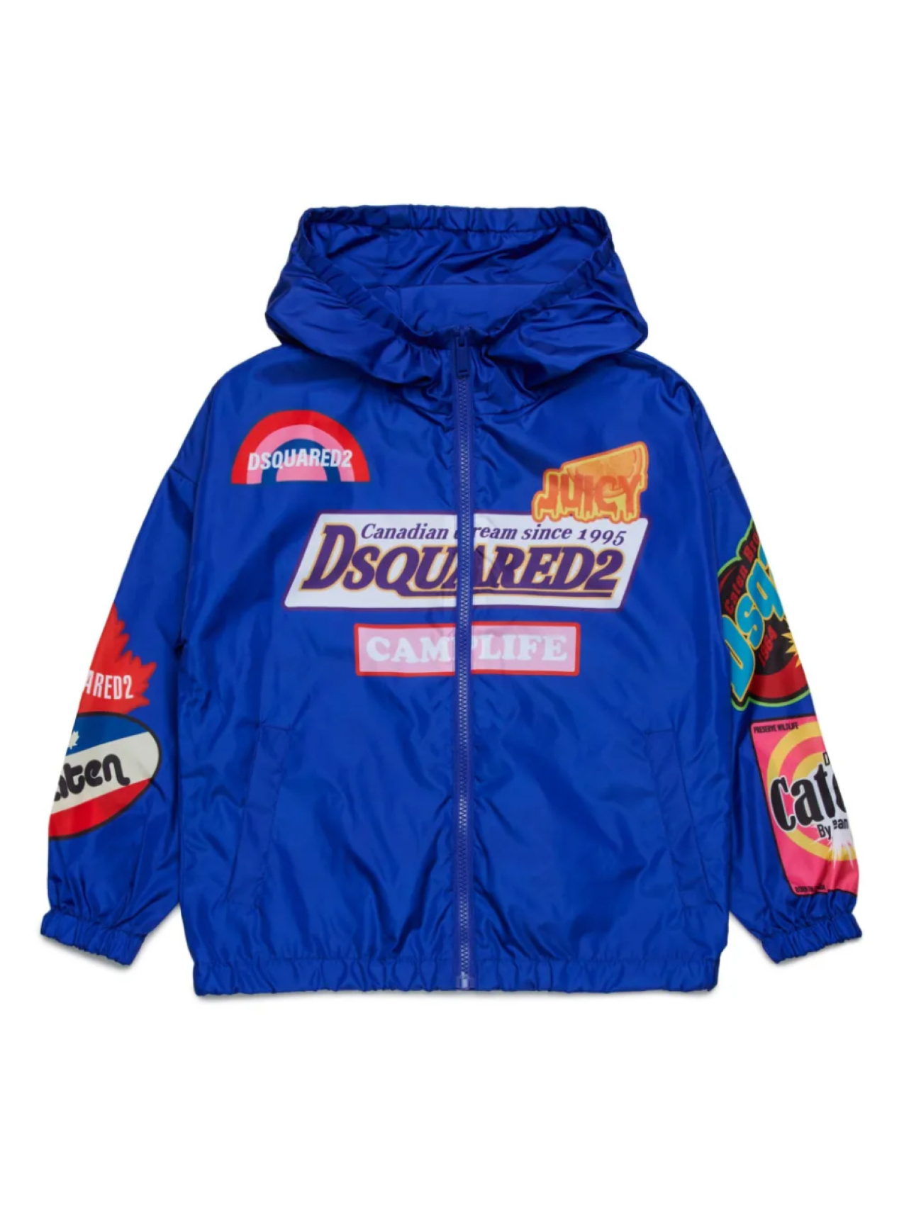 

DSQUARED2 KIDS бомбер с графичным принтом, синий
