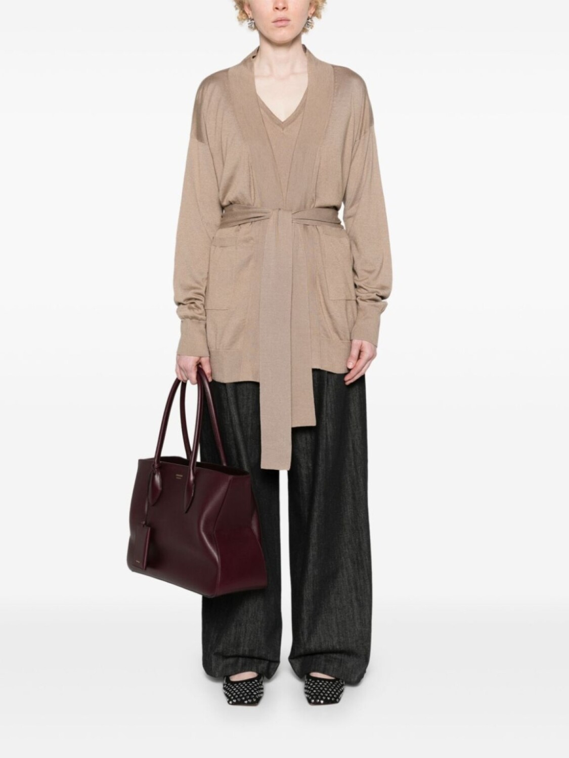 

Wild Cashmere кардиган Scarlet с поясом, серый