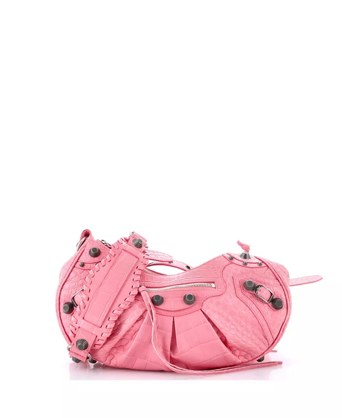 

Маленькая сумка Le Cagole Giant Studs через плечо из тисненой кожи Pre-Owned Balenciaga, розовый