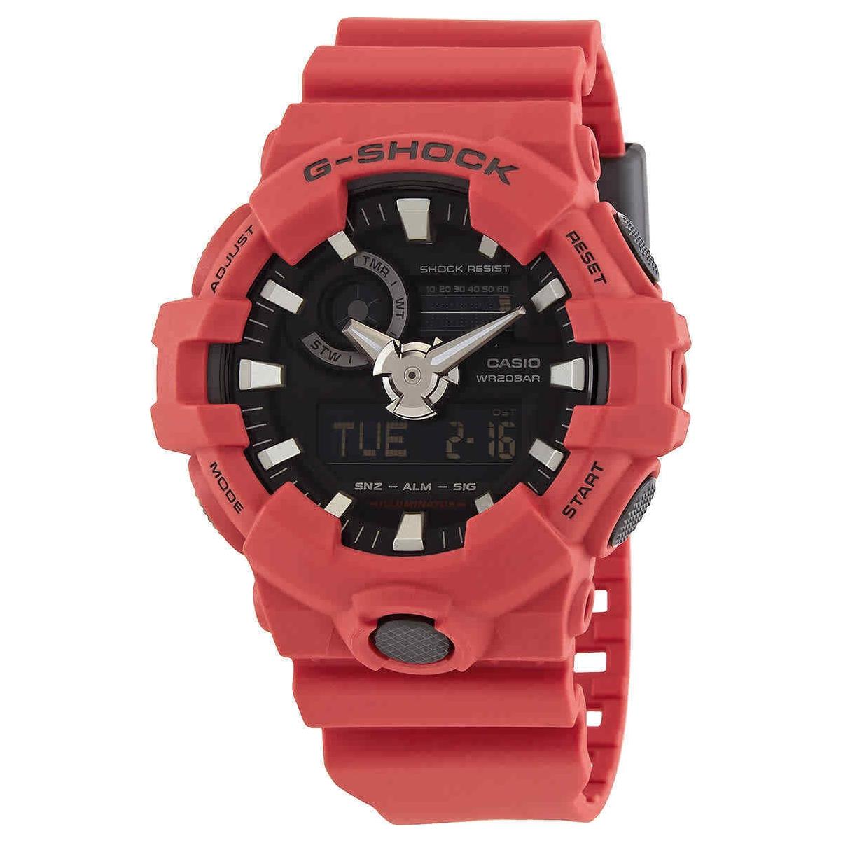 

Мужские часы CASIO Liquid Crystal/Analog Dual Display Series Red