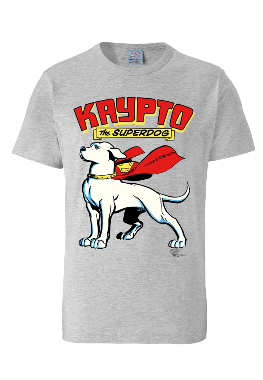 

Классическая футболка LOGOSHIRT Shirt Superdog - Krypto, пятнистый серый