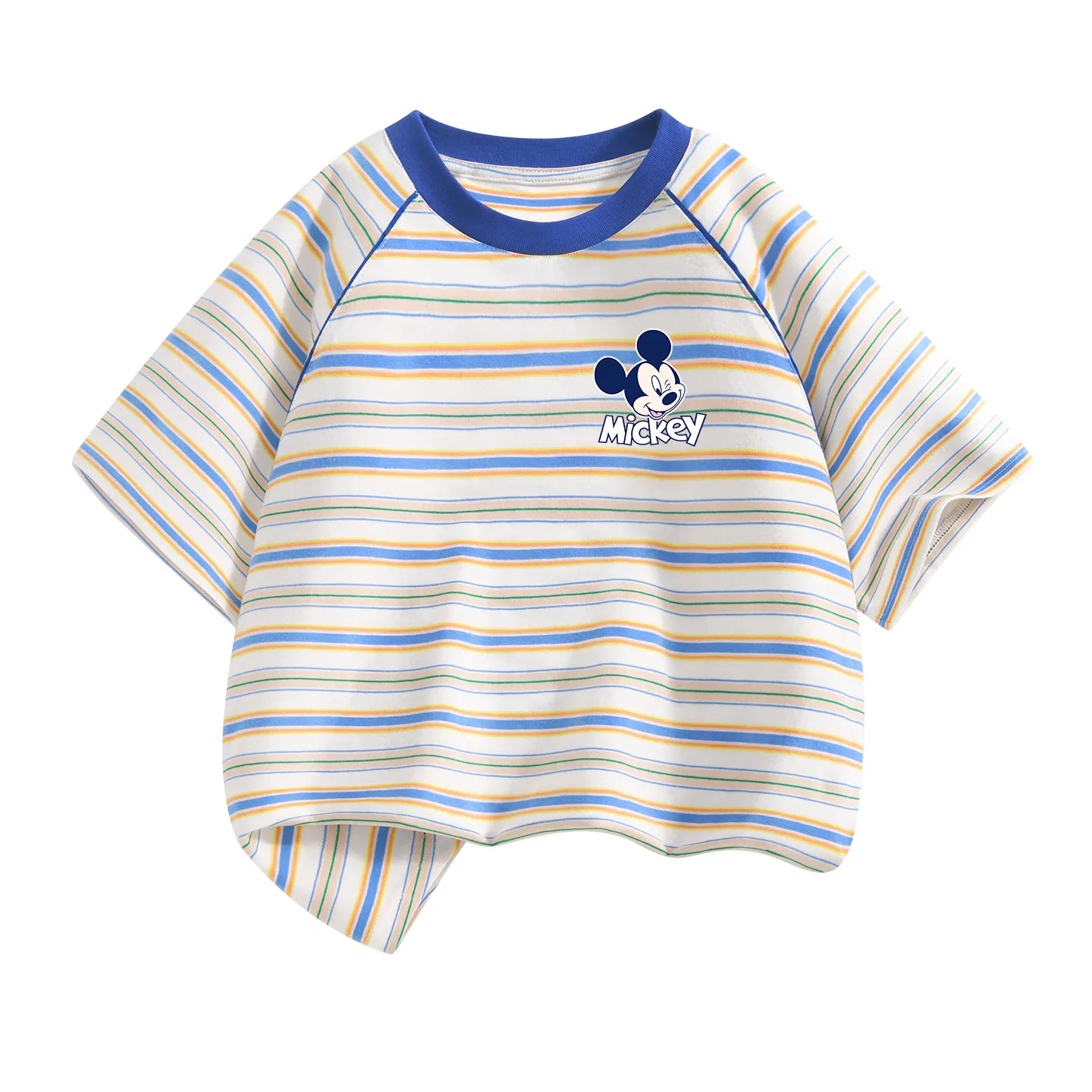 Футболка детская с принтом Disney Crew Neck Thin Stretch Dazzle K Blue Stripes Pattern