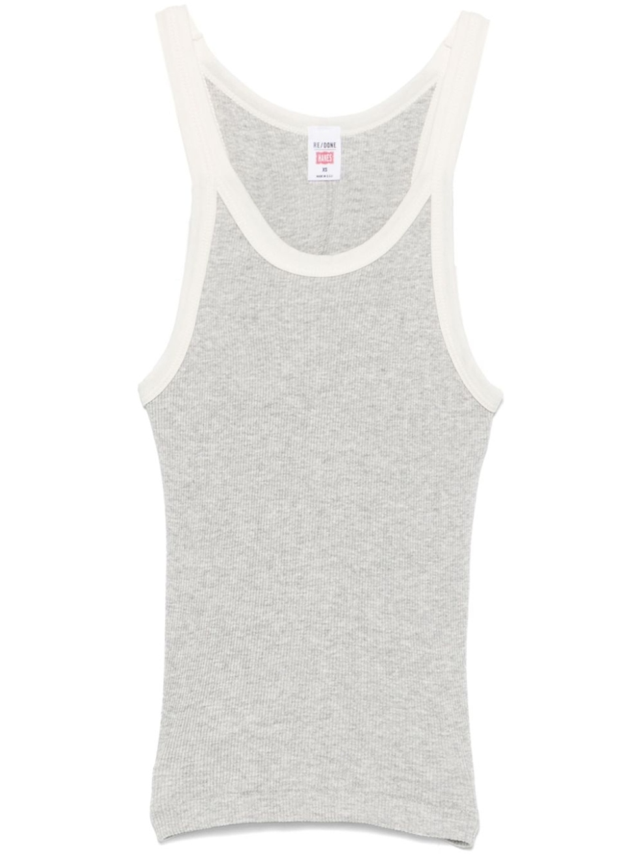 

RE/DONE топ в рубчик из коллаборации с Hanes, серый