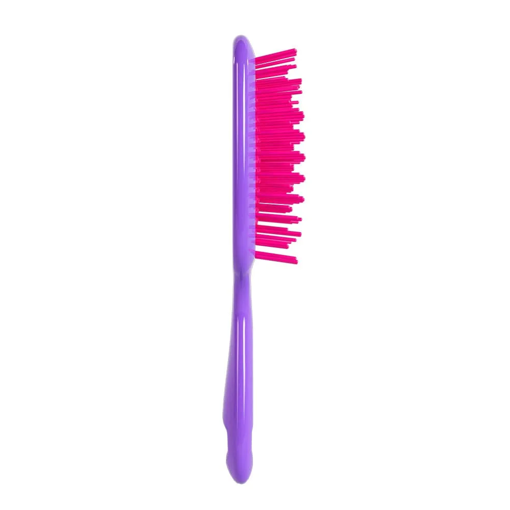 Расческа FHI Heat UNbrush для безболезненного расчесывания всех типов влажных и сухих волос - прочные антистатические щетинки DuoFlex, легкая ручка, вентилируемая конструкция. 1 шт. (12 шт.), Electric Berry Purple — фото 2