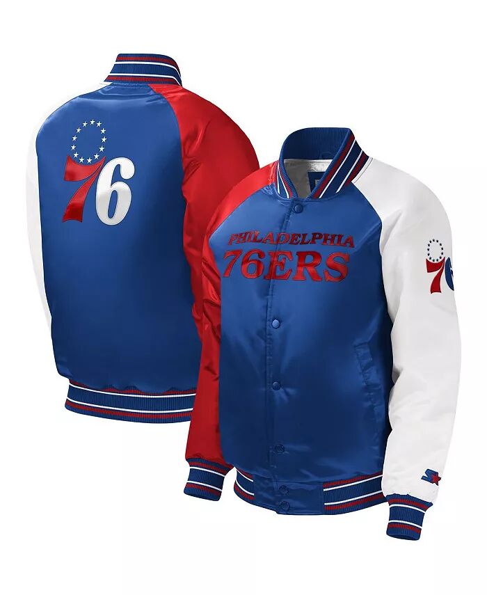 

Куртка университетская Big Boys Royal Philadelphia 76ers Raglan Full-Snap Starter