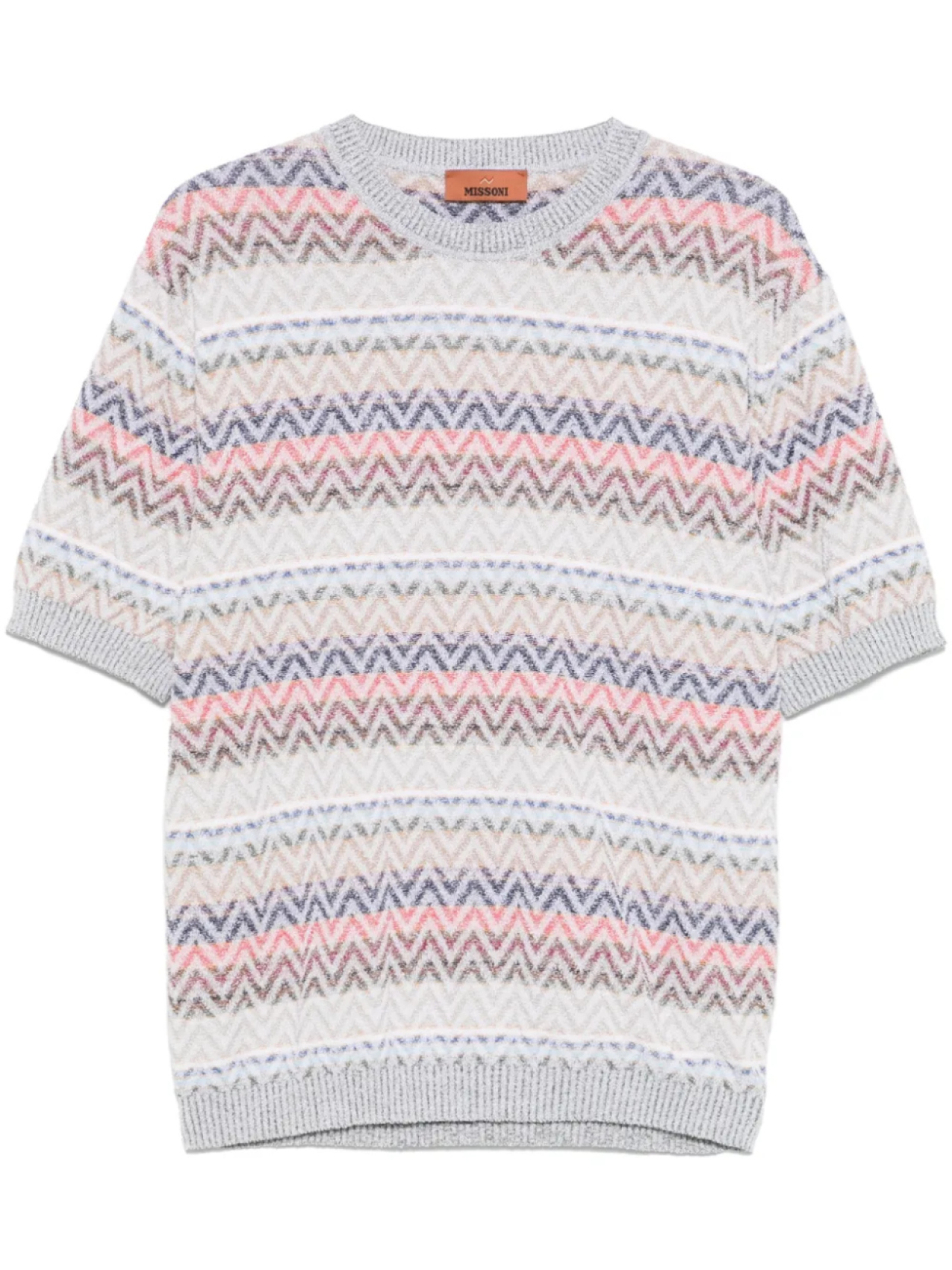

Футболка с узором зигзаг Missoni, нейтральный