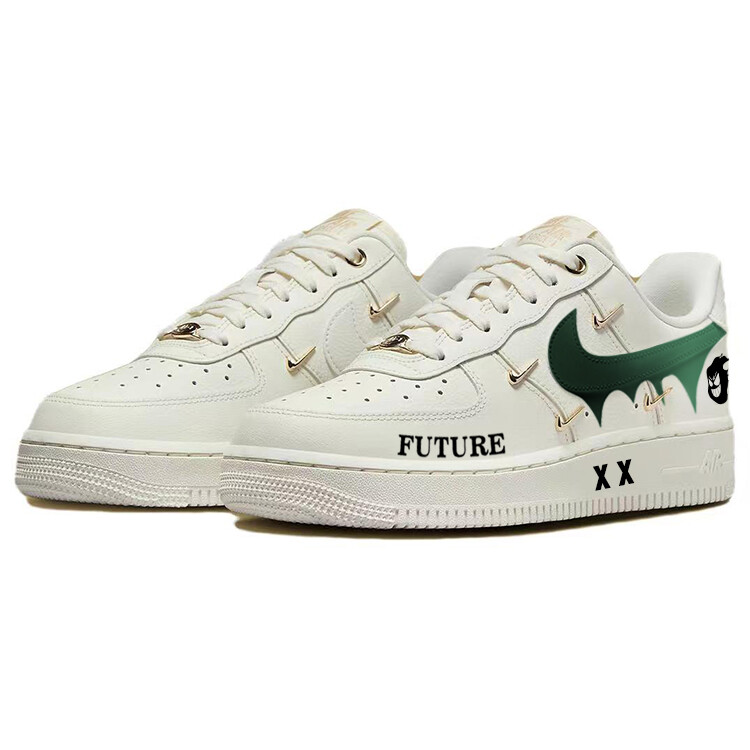 Кроссовки Nike Air Force 1 Skateboarding Shoes Women's Low-top Black/white, белый — фото 3