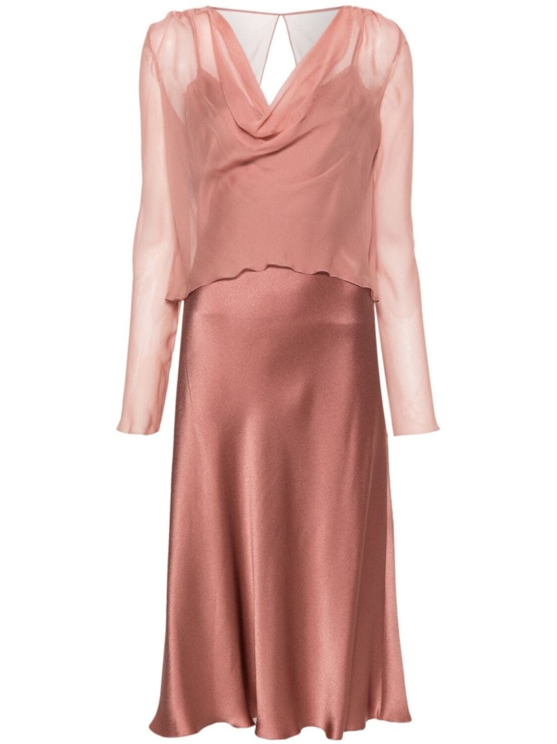 

Alberta Ferretti атласное платье миди, розовый