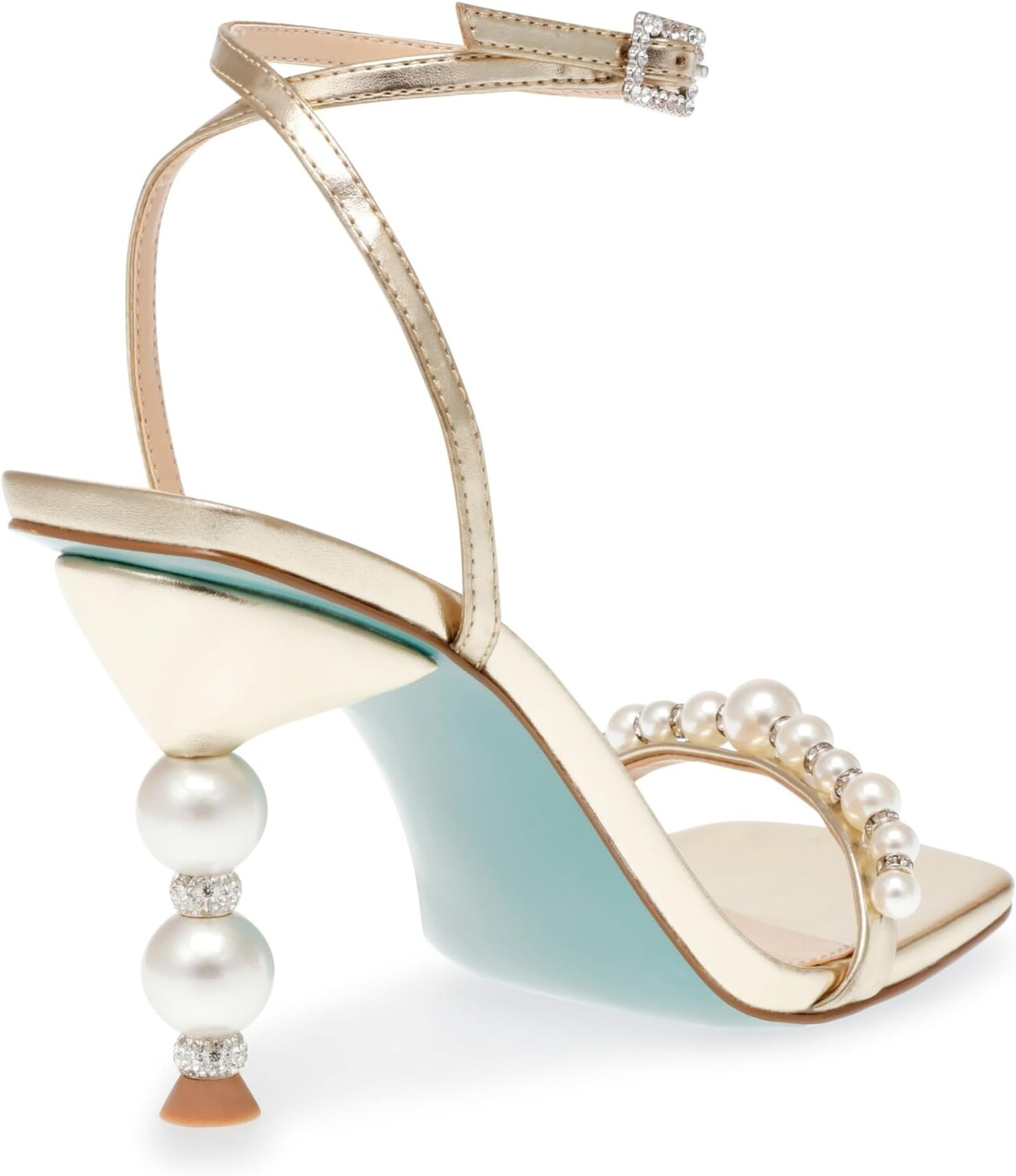Босоножки Jacy Heeled Sandals Blue by Betsey Johnson, золото — фото 4