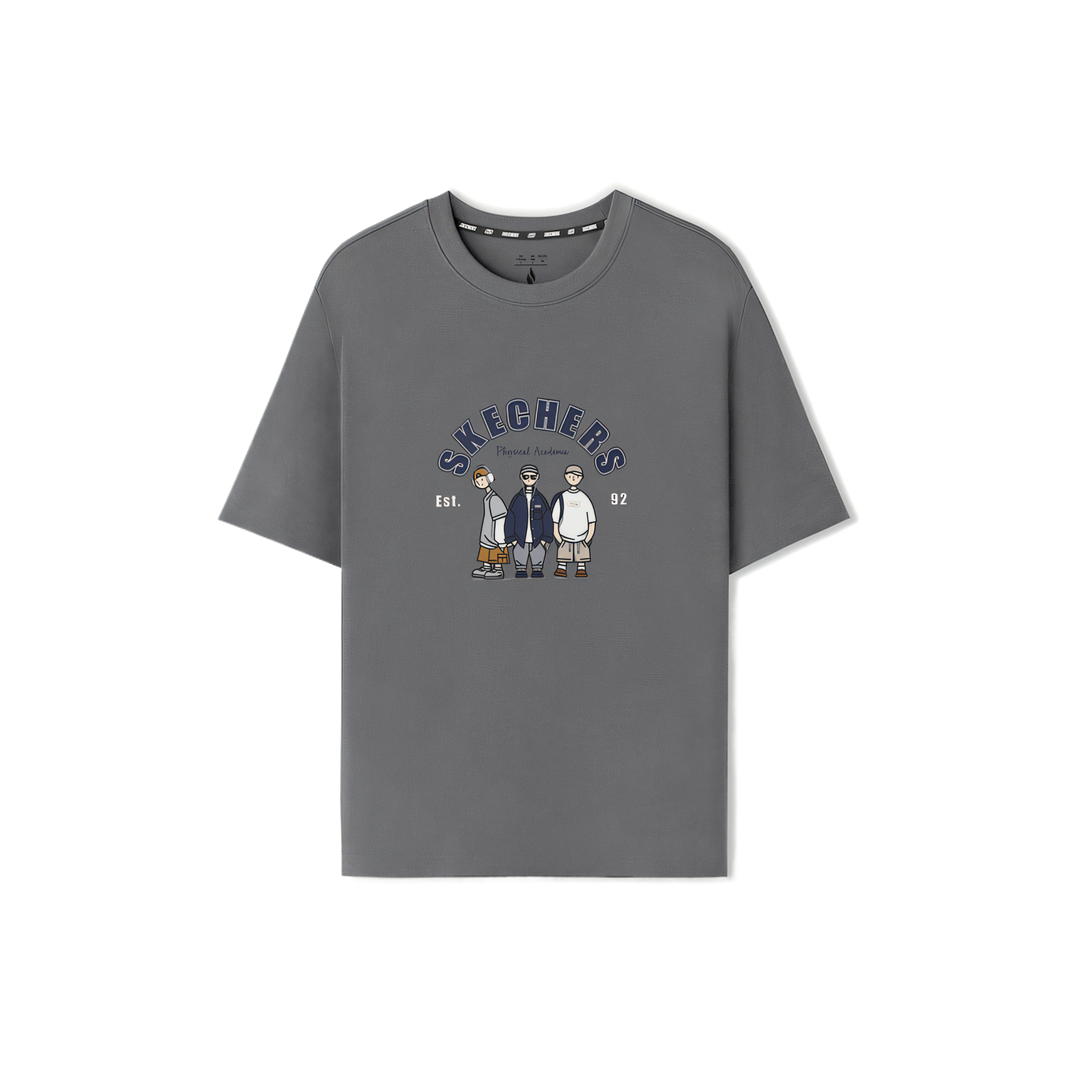 

Футболка мужская lime gray Skechers, серый