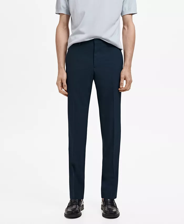 

Мужские эластичные брюки Super Slim-Fit для костюма Mango, синий