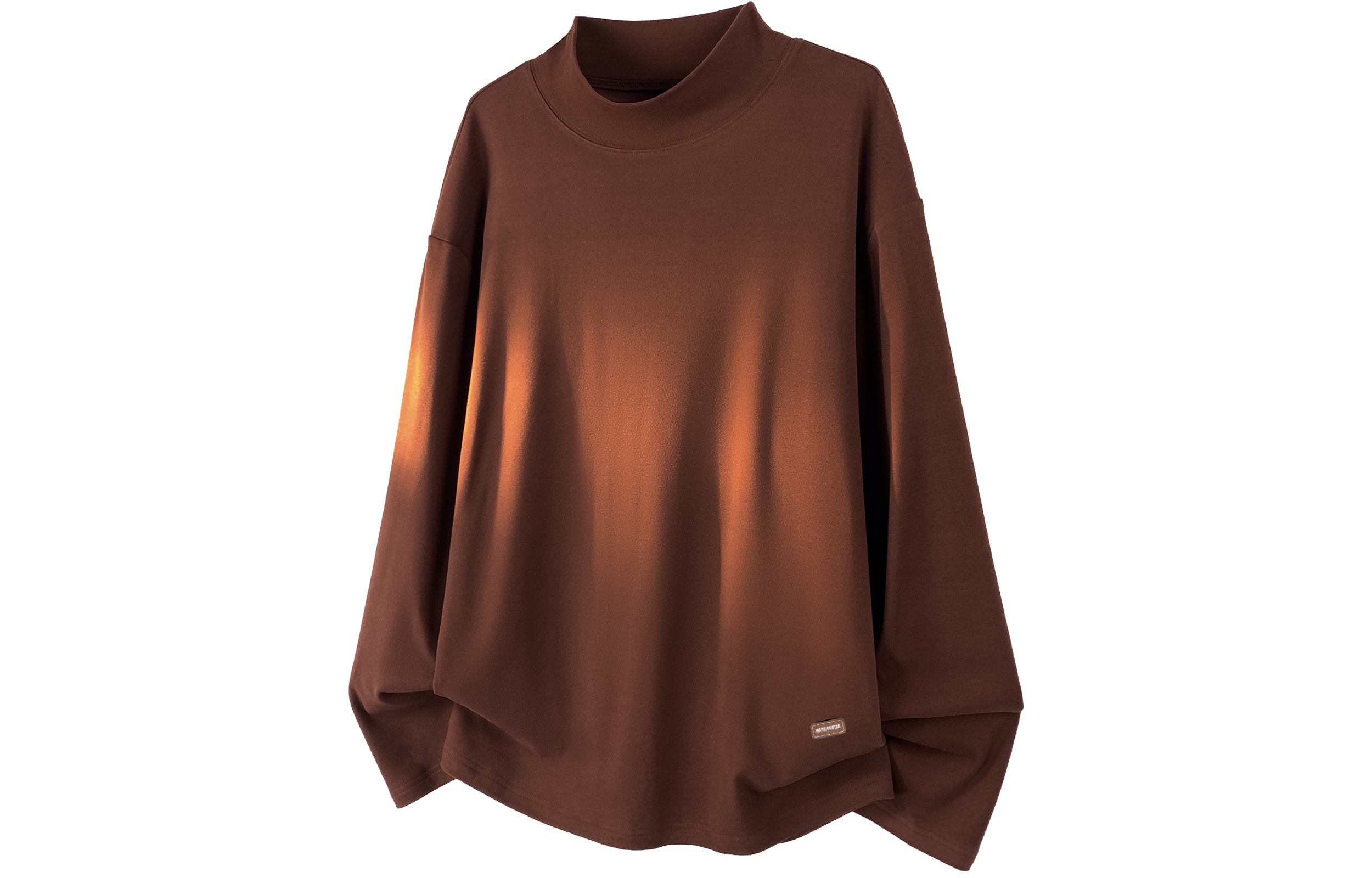 

Футболка Unisex Stand Collar Fleece lined WARRIOR, coffee[free diy badge]