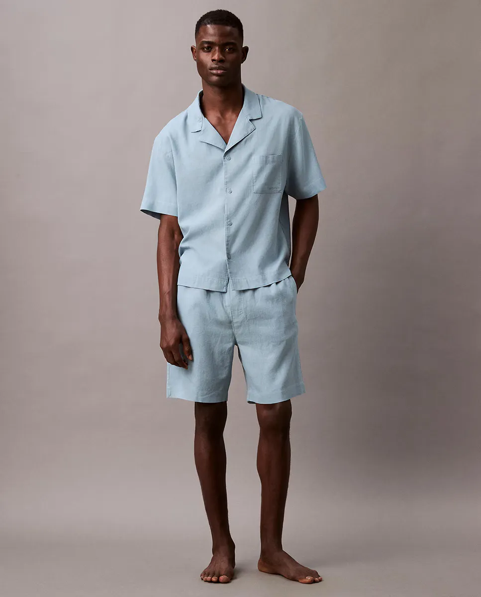 

Короткая рубашка на пуговицах Calvin Klein, светло-голубой
