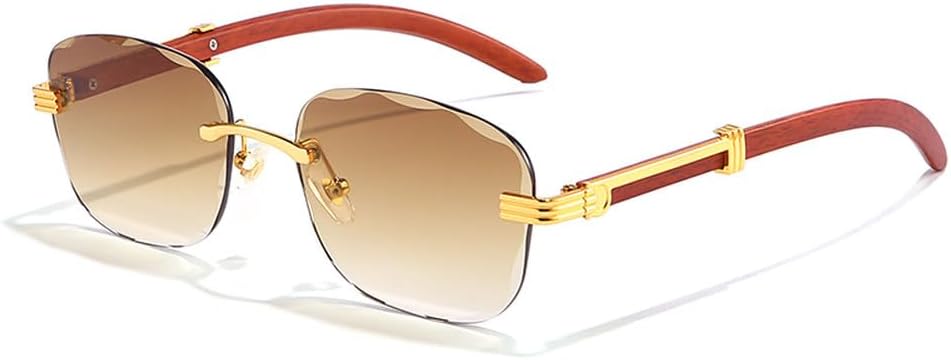 

Мужские солнцезащитные очки в ретро-стиле с овальной оправой, дужками под дерево и волнистым рисунком, женские солнцезащитные очки для спорта, вечеринок, путешествий, лета WNCKSQ, C03