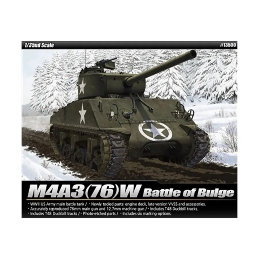 

M4A3 (76)W «Битва за Арденн», Military Model Kits (1:35) (Academy Hobby)