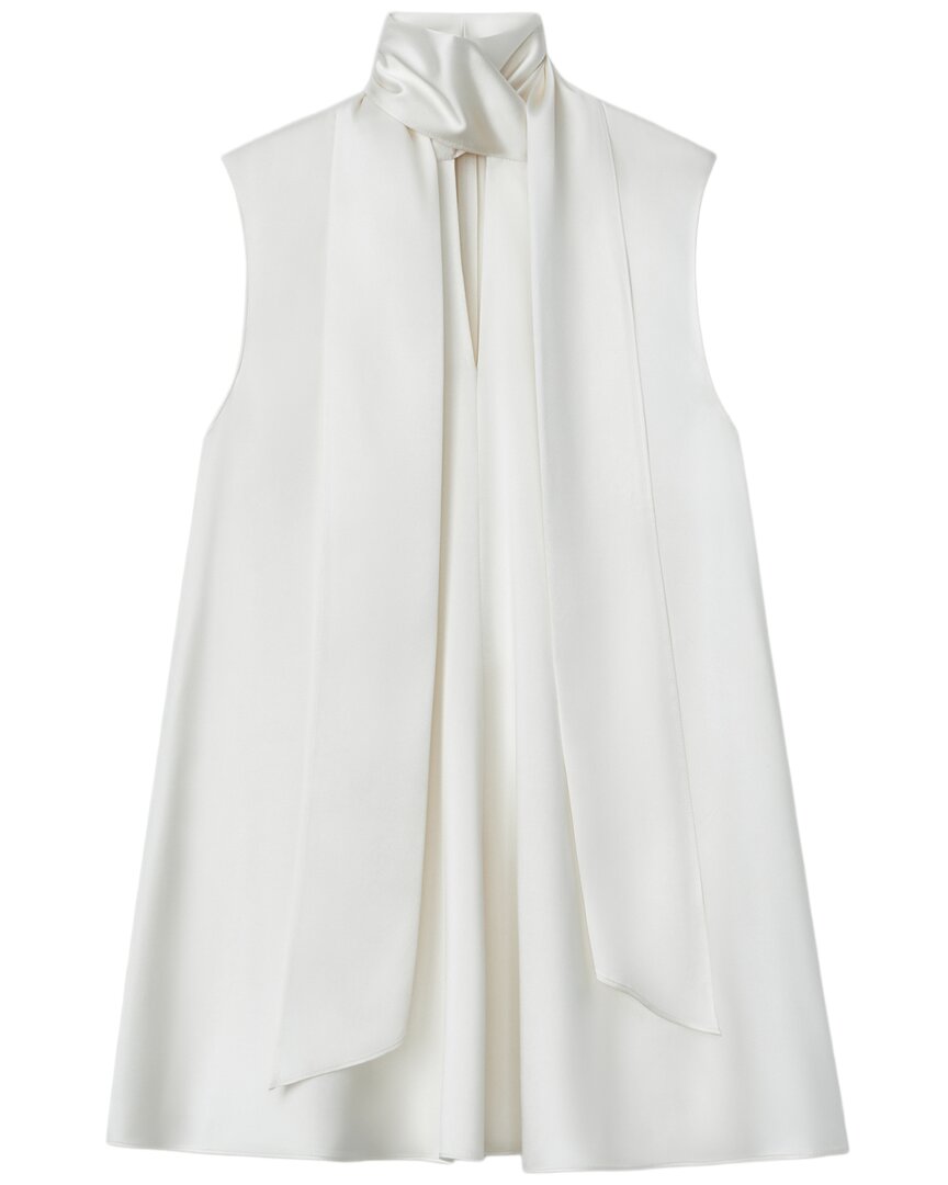 

Шелковая блузка без рукавов с воротником-шарфом Lafayette 148 New York Lafayette 148 New York, белый