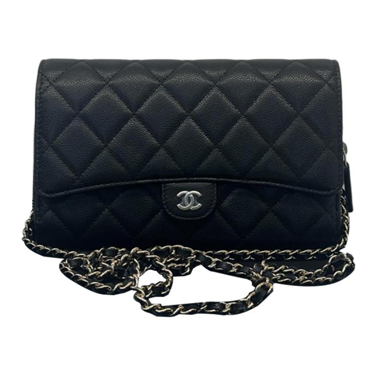 

CHANEL Кожаная сумка через плечо с личи граном из телячьей кожи