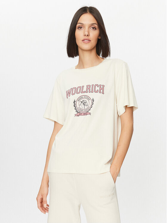 

Футболка стандартного кроя Woolrich, экрю